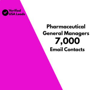 Pharmaceutical General Managers Email List
