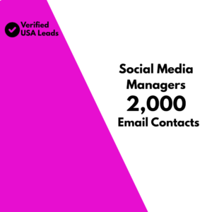 Social Media Marketers Email List