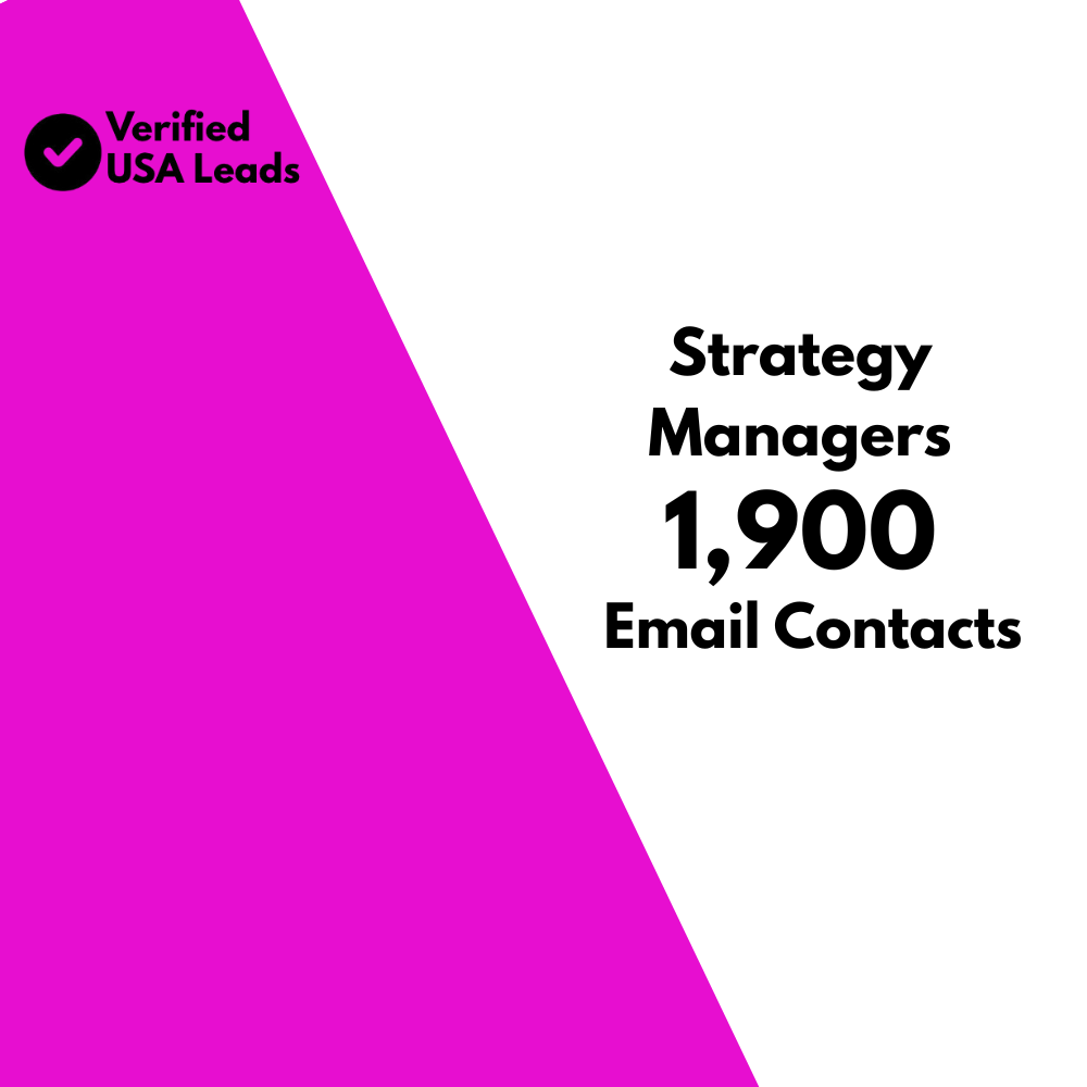 Strategy Managers Email List